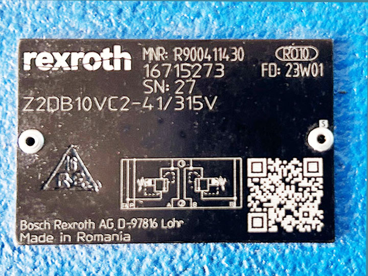 Rexroth叠加式溢流阀R900411430 Z2DB10VC2-41315V